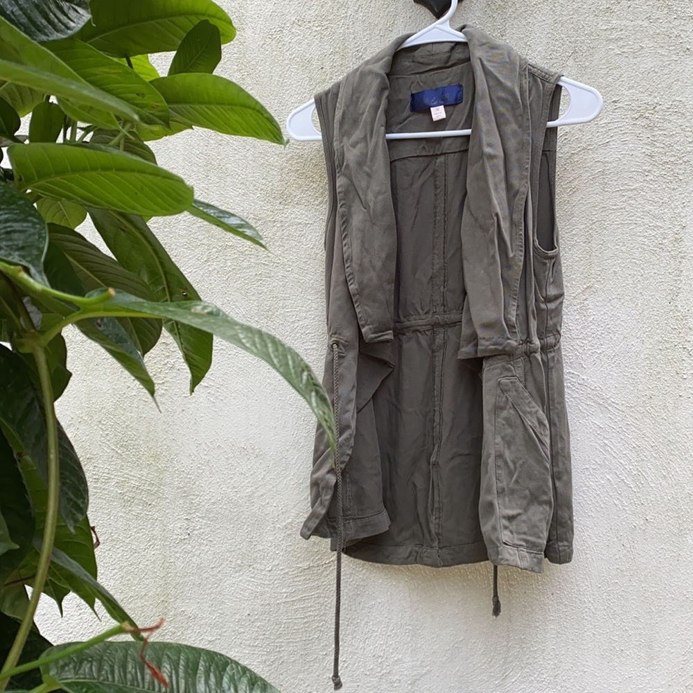 Army Green Vest Blue Rain Sz M Jacket